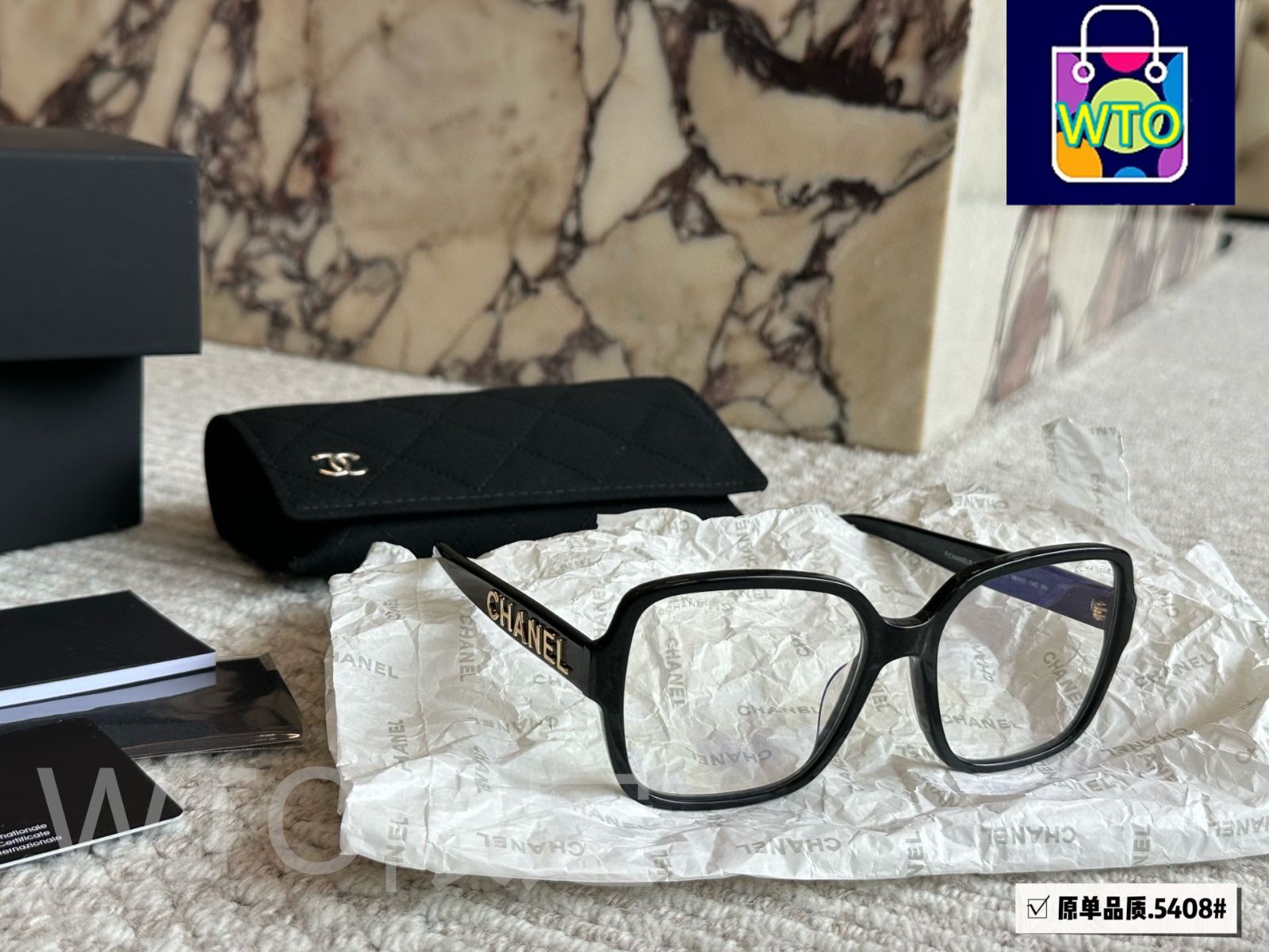 今日特価】Chanel 5408 スーパーラージフレームサングラス-WTO
