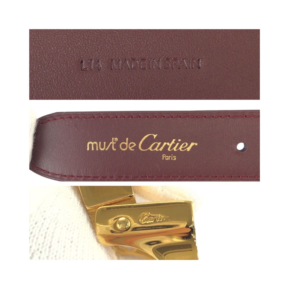 ［美品］Cartier カルティエ　マストライン　ケース　ボルドー Cartier カルティエ マストライン 6連キーケース ボルドー レザー