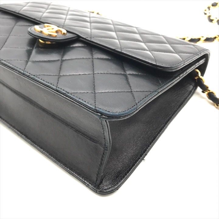 美品 CHANEL シャネル ココマーク マトラッセ ラムスキン プッシュ  