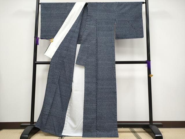 平和屋本店□極上 久留米絣 単衣 鱗文様 綿 逸品 CYAA3567s5 - メルカリ