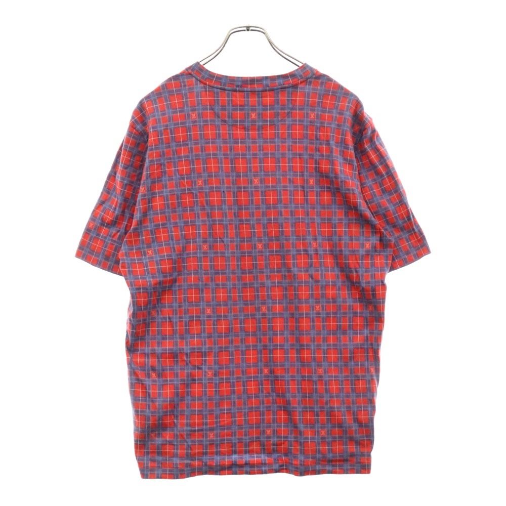 LOUIS VUITTON チェック柄 半袖Tシャツ