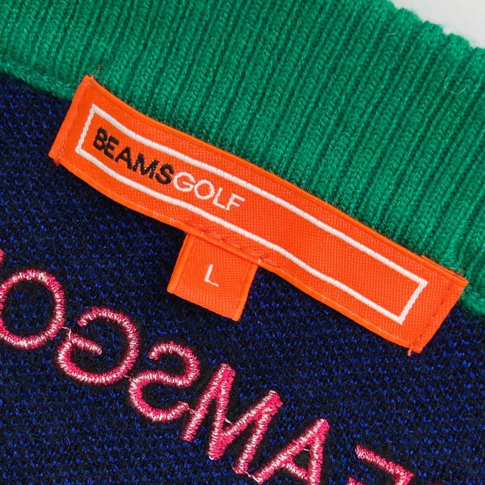 サイズ：L BEAMS GOLF ビームスゴルフ  ニットセーター  ブラック系 [240101369387] ゴルフウェア レディース ストスト サイズ：L BEAMS GOLF ビームスゴルフ ニットセーター ブラック