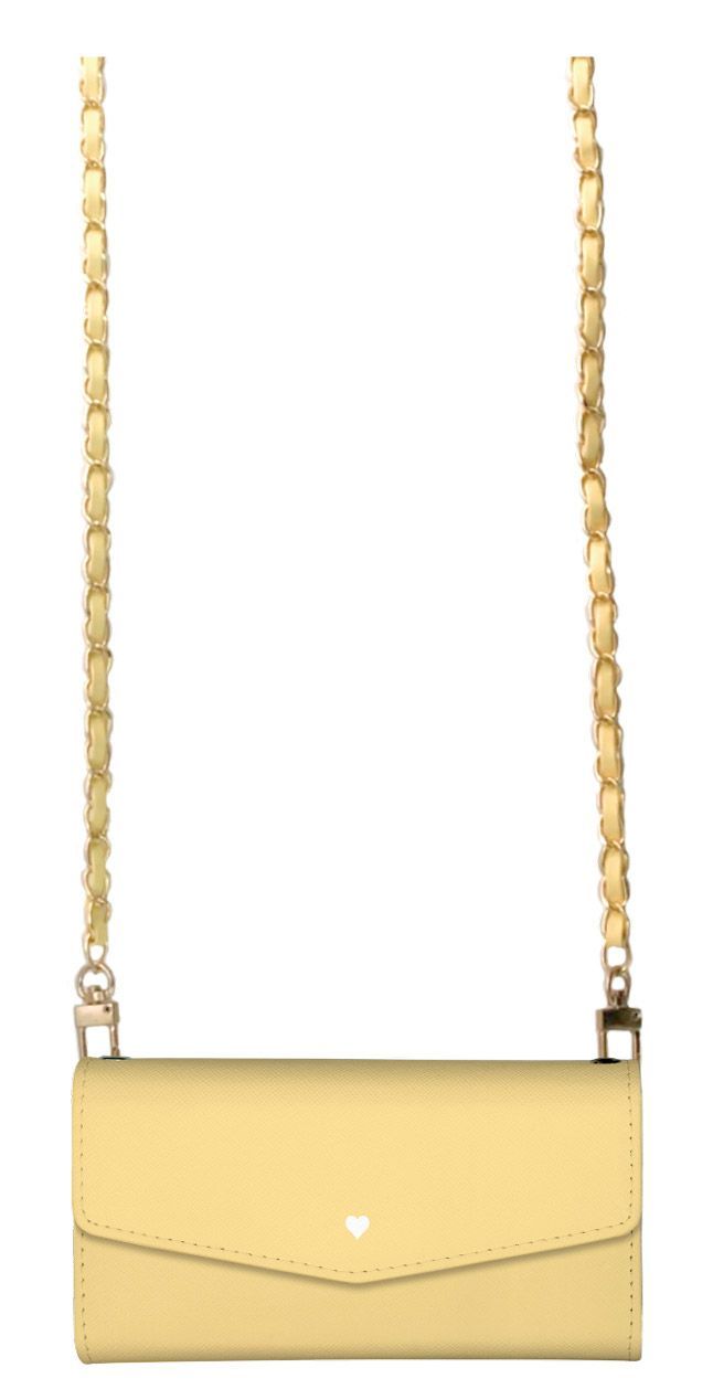 かんたんスマホ2 A001KC A201KC ケース 手帳型 簡単スマホ2 2プラス スマホケース レター 肩掛け チェーン付き ハート シンプル ワンポイント かわいい 大人女子 おしゃれ ストラップ ミラー付 カラー02