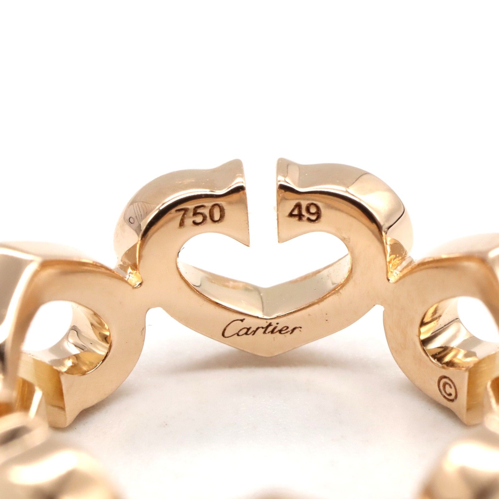 カルティエ CARTIER リング・指輪 Cハート リング ダイヤ K18PG