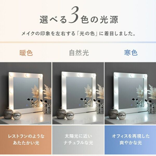 約幅75×奥行47×高さ123×天板高75.5cm 丸型LEDライト付き