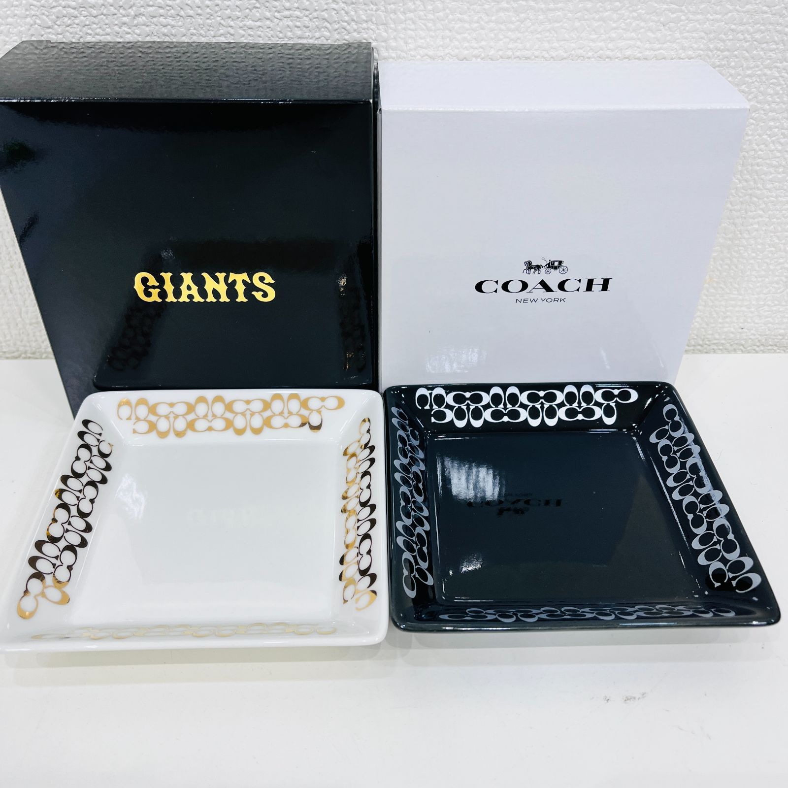 A最終値下げ【未使用】GIANTS COACH ジャイアンツ コーチ コラボ ダブルネーム 限定品 平皿 スクエア プレート 白黒 - メルカリ