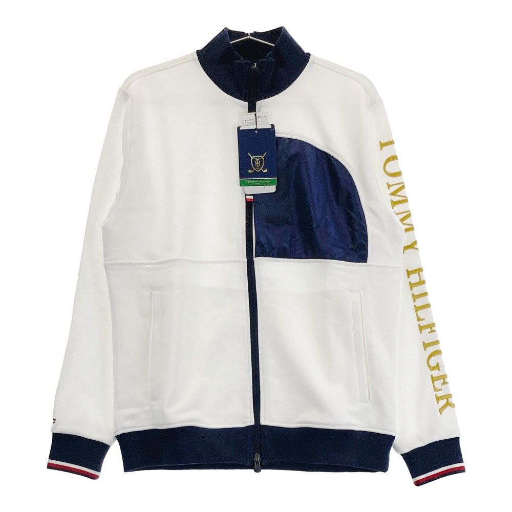 サイズ：M TOMMY HILFIGER GOLF トミー ヒルフィガーゴルフ  スウェット ジップジャケット 袖刺繍  ホワイト系 [240101320886] ゴルフウェア メンズ ストスト