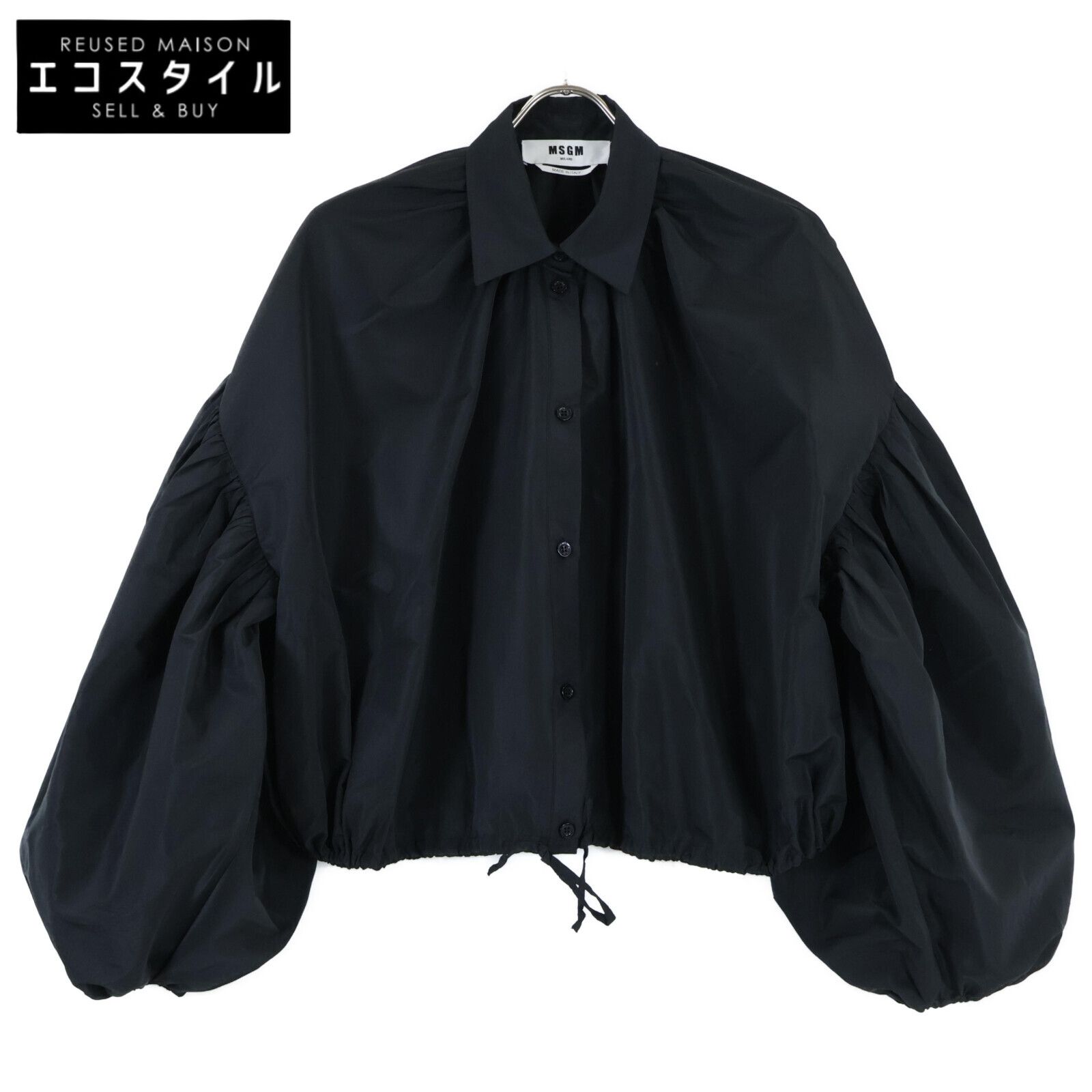 Deuxieme Classe ドゥーズィエムクラス MSGM ﾌﾞﾗｯｸ 3441MDE14 ｸﾛｯﾌﾟﾄﾞｼｬﾂ 40
