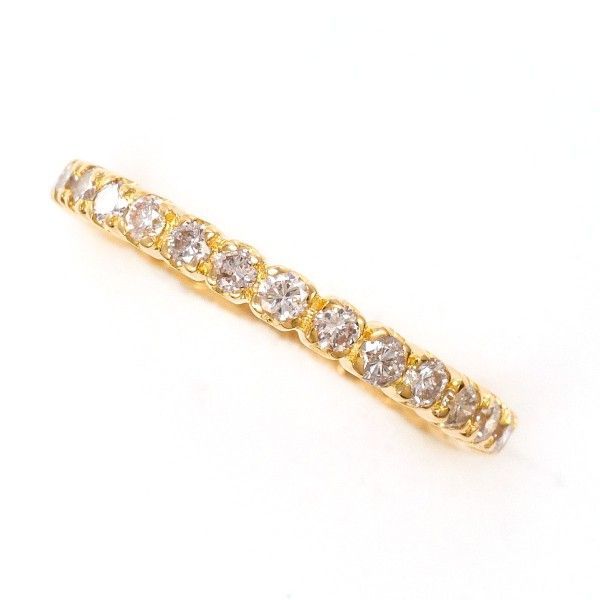 K18YG リング ring 指輪 9号 ダイヤ 0.50 総重量約1.4g