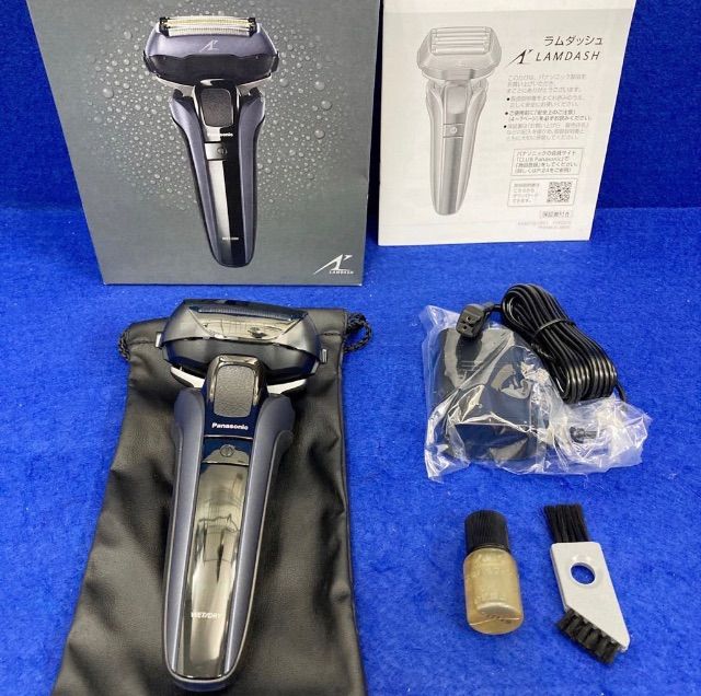 美品 パナソニック ラムダッシュ シェーバー 5枚刃 青 ES-LV7E-A 展示美品
