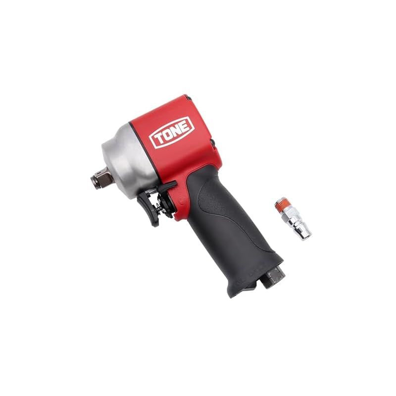 39日間返品保証。 トネ TONE エアーインパクトレンチ ショートタイプ AI4201 差込角12.7mm 1|2 レッド 700N m 1 説得力のある