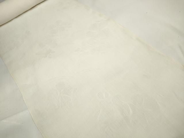 平和屋着物*夏物 長襦袢 反物 着尺 芝花紋紗 生成り色 綿麻 ♥ DAAW7922zzz