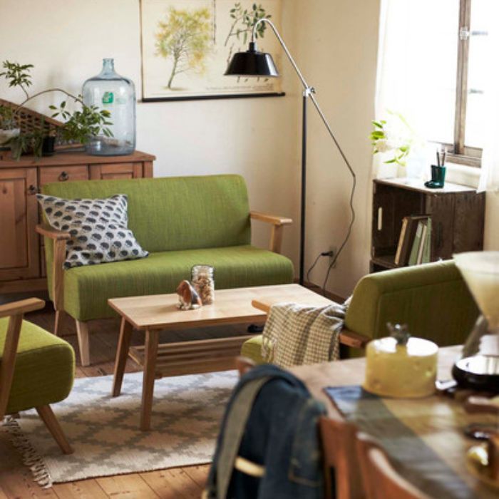 ２人掛けソファ ダイニングチェア グリーン モティシリーズ 北欧 東谷 RTO-742GR 家具 代引不可 完成品