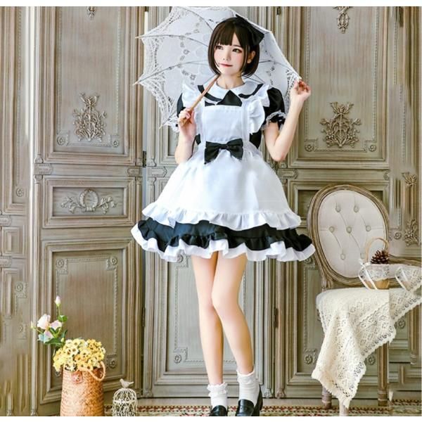 Amazon.co.jp: 不思議の国のアリス 風 メイド服 コスプレ 大人用