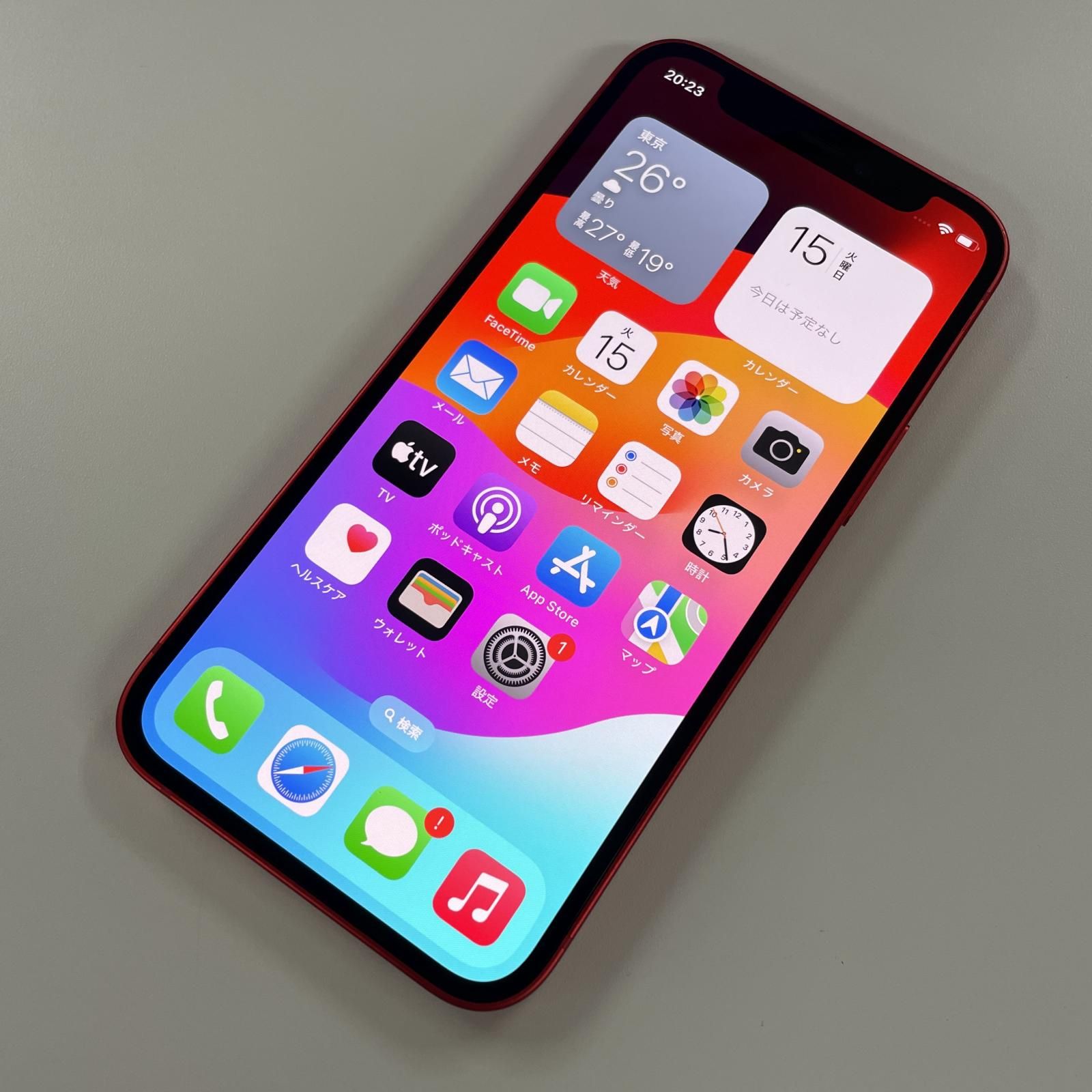 iPhone 12 mini 128 GB レッドSIMフリー【3419】 ムスビー｜iPhone 12 mini 128GB レッド SIMフリー 送料無料