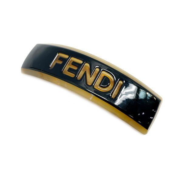 FENDI ロゴ 髪留め ヴィンテージ バレッタ - cecati92.edu.mx