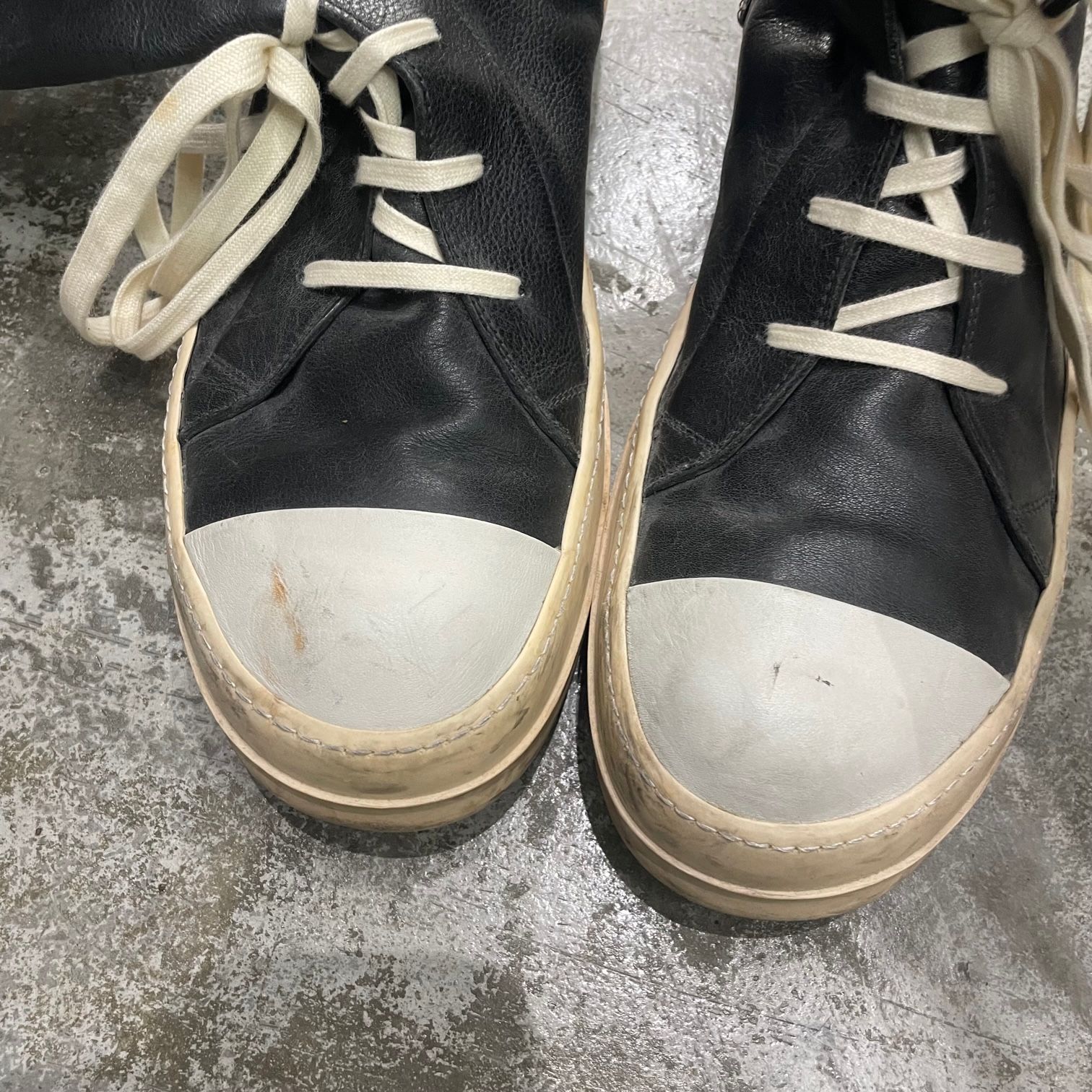 Rick Owens RAMONES レザー ラモーンズ ハイカット スニーカー リック 