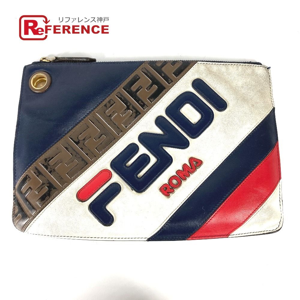 FENDI フェンディ クラッチバッグ FILA フィラ コラボ ロゴ 8BS021 