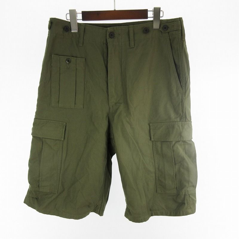 ナイジェルケーボン NIGEL CABOURN 25SS ARMY CARGO SHORT 8050-00-51012 アーミー カーゴ ショーツ ショートパンツ ハーフ グリーン 32 ボトムス