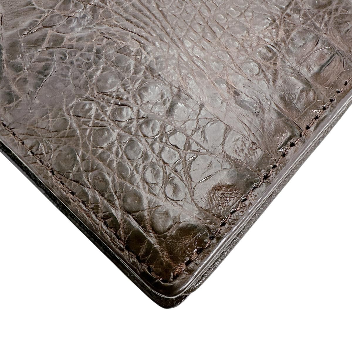 0520CA 2つ折り カード入付長財布 カイマンベリー 長財布 ニコチン