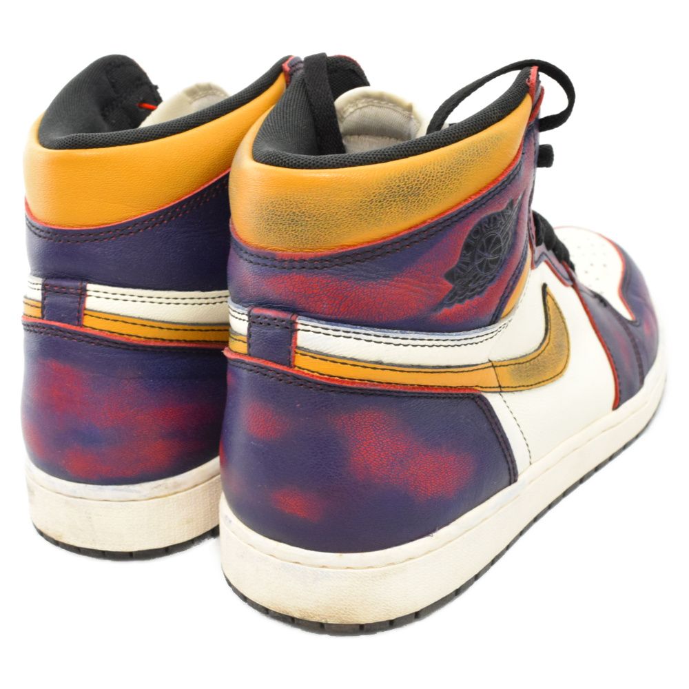 NIKE SB (ナイキエスビー) AIR JORDAN 1 RETRO HIGH OG DEFIANT LAKERS エアジョーダン1  ハイカットスニーカー ディフィアント レイカーズ シカゴ パープル/レッド US13 CD6578-507