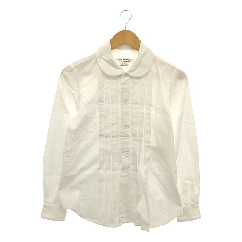 COMME des GARCONS COMME des GARCONS / コムコム | 2023AW | 丸襟 コットン タック ブラウス | S | ホワイト | レディース COMME des GARCONS COMME des GARCONS / コムコム | 2023AW | 丸襟