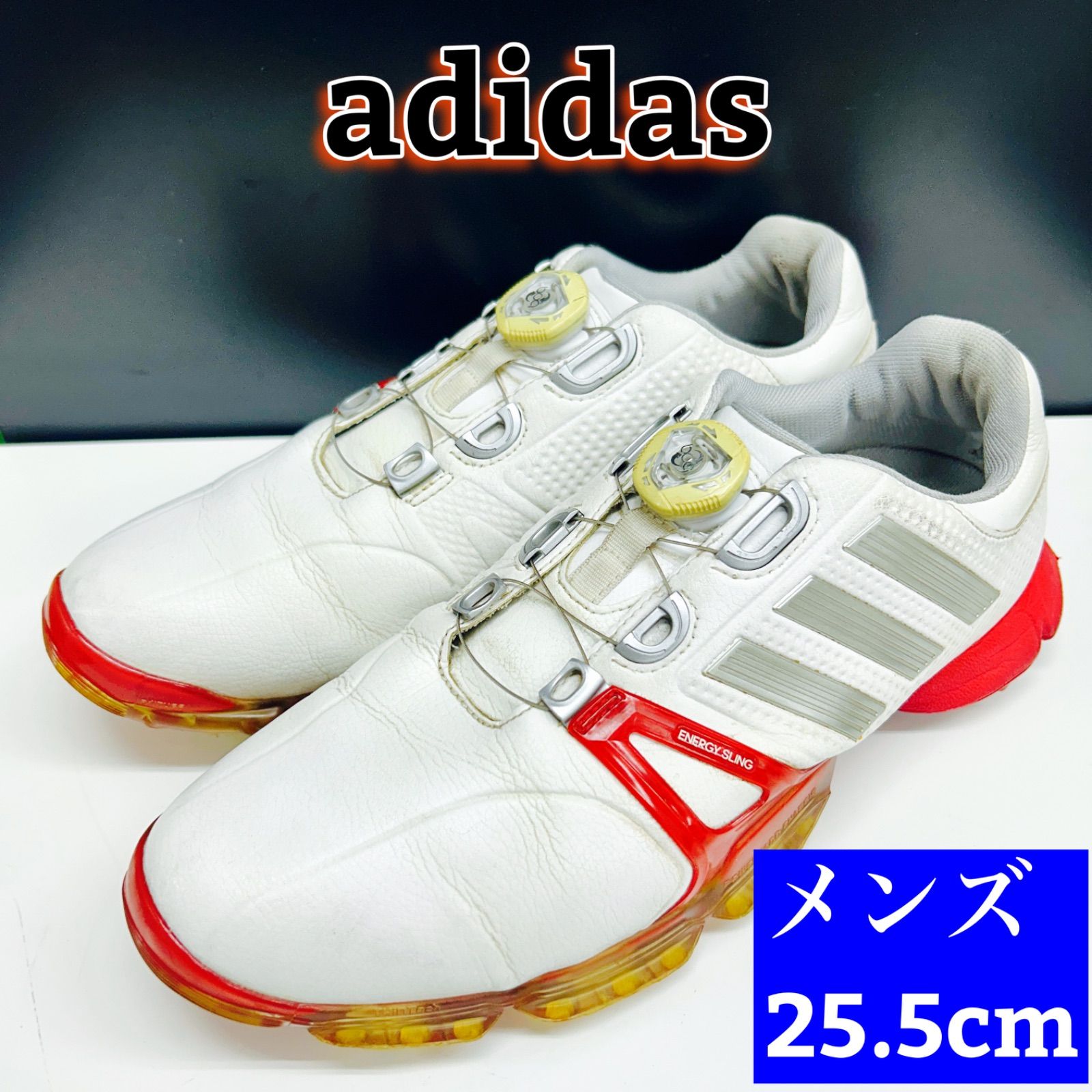 adidas メンズ ゴルフシューズ 25.5cm - シューズ(男性用)