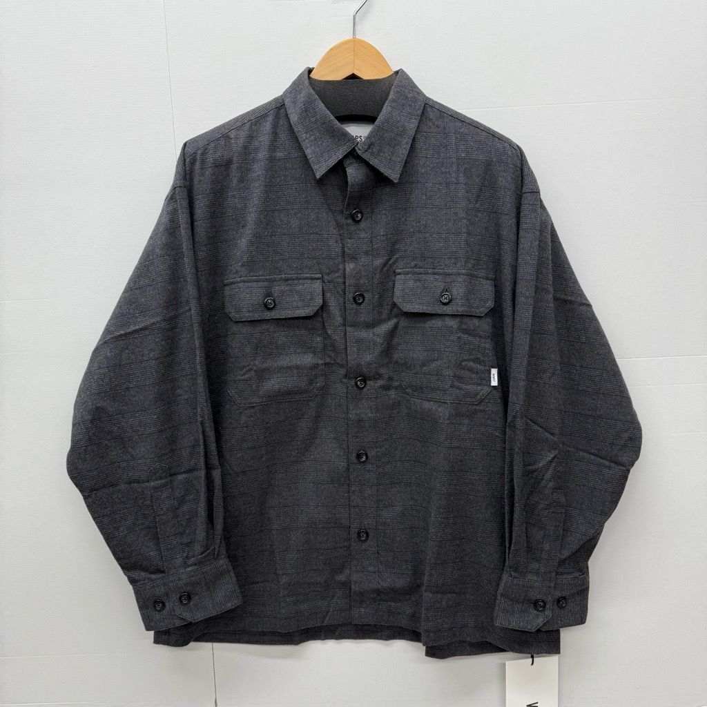 新品 WTAPS 232TQDT-SHM02 deck シャツ BLACK L WTAPS DECK 01 LS COTTON TWILL TEXTILE BLACK サイズ02 232TQDT-SHM02