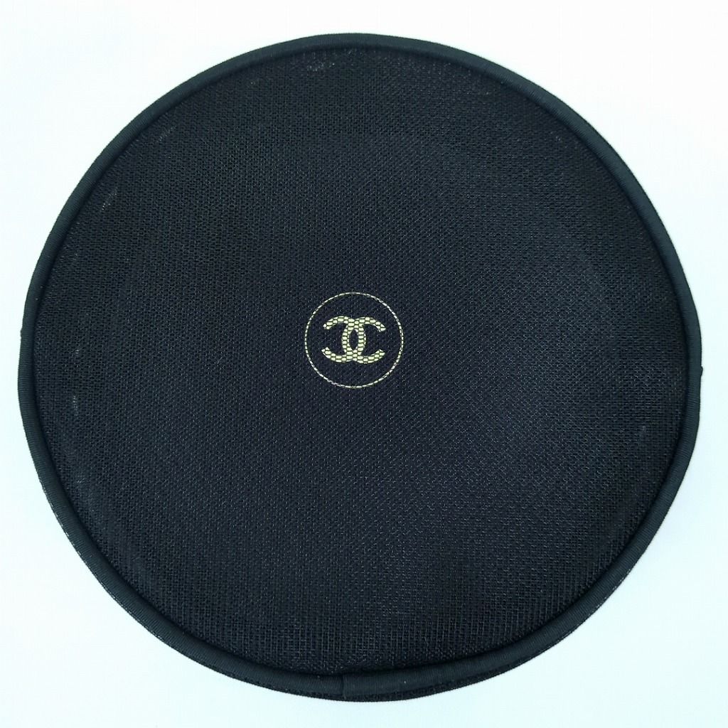 CHANEL シャネル メッシュ ラウンドポーチ ＆ 拡大ミラー