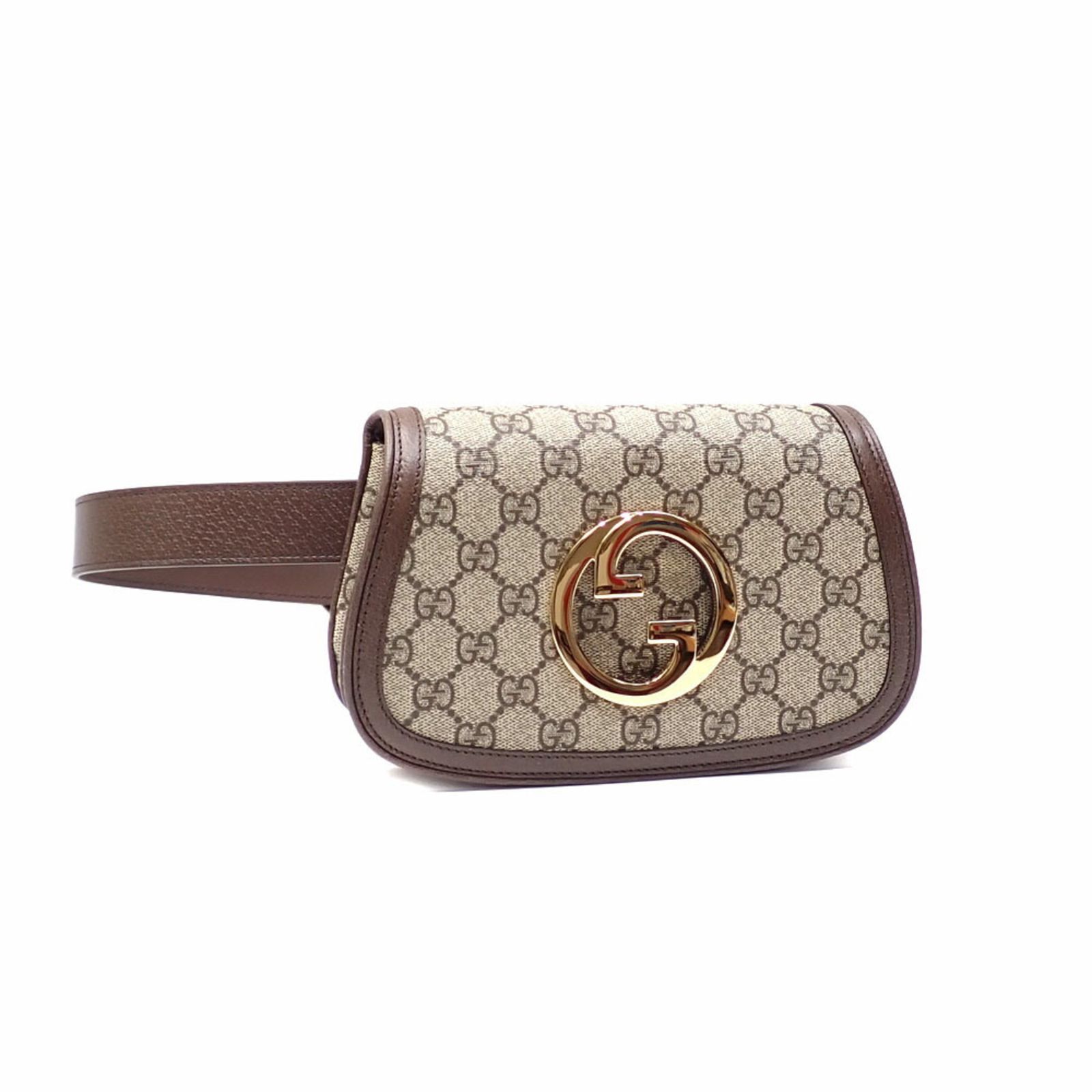 グッチ Gucci グッチ ウエストバッグ ブロンディ レディース ベージュ ブラウン PVC レザー 703807 ウエストポーチ ♥品