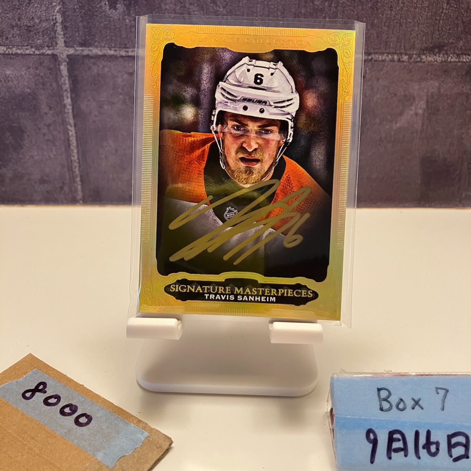 2023-24 Upper Deck Ultimate Collection Travis Sanheim 金箔サイン Philadelphia Flyers Signature Masterpieces カード