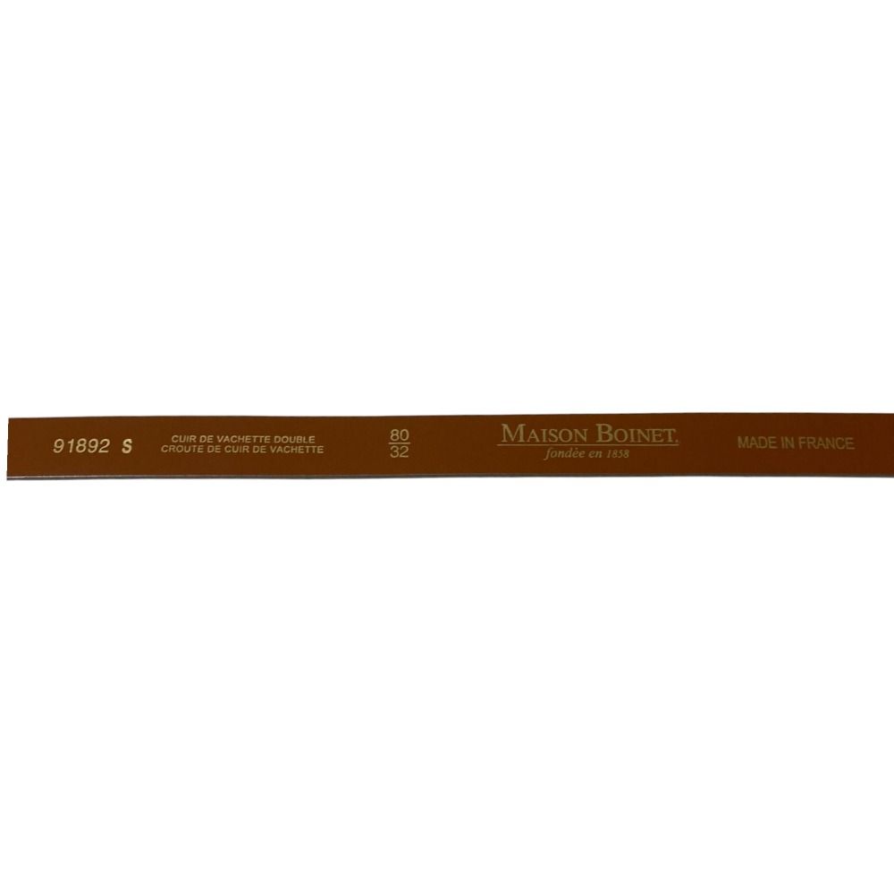 美品　MAISON BOINET ハラコレザー ベルト 80/32 美品 MAISON BOINET メゾンボワネ レザー ナローベルト 80/32