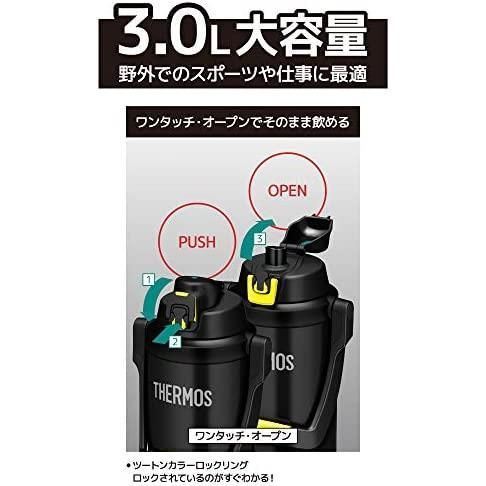 メルカリshops 単品 3lブラックイエロー サーモス 水筒 真空断熱スポーツジャグ 3l ブラッ