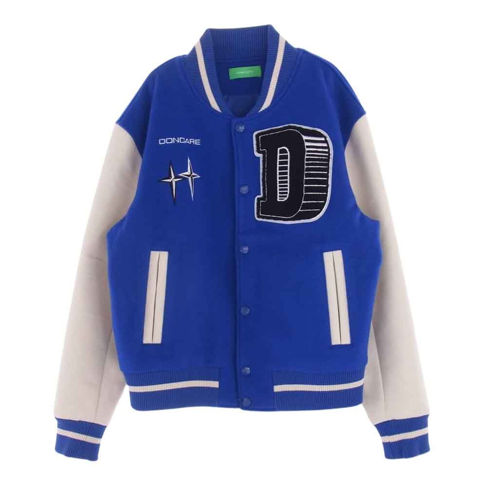 ドンケア DONCARE ジャケット Casino Jacke カジノ スタジャン 袖レザー ジャケット ブルー系 S【中古】