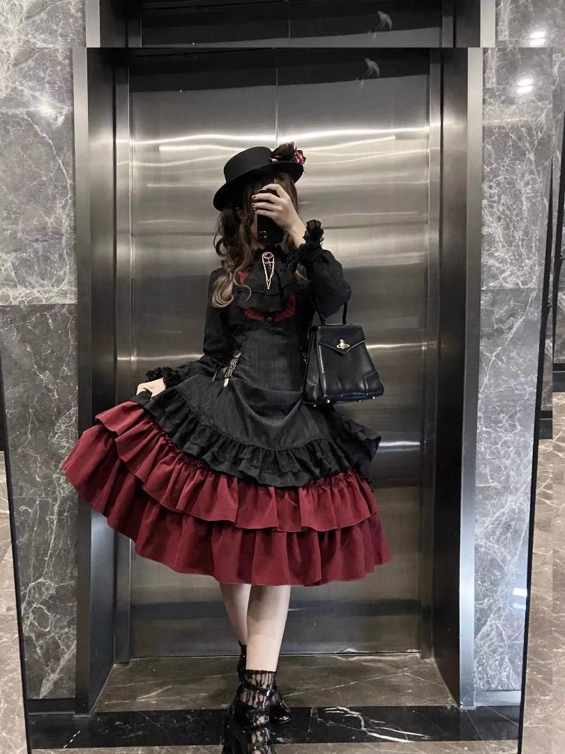 LT-83 豪華姫系 lolita 可愛 レトロ風 オリジナル 洋服 ロリータ ワンピース 美しい刺繍