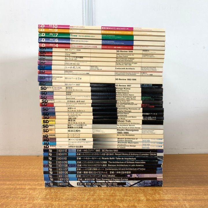 ▲02)【同梱不可】SD space design 1993年〜1999年 まとめ売り約35冊大量セット/鹿島出版会/空間/デザイン/設計/ディテール/建築雑誌/B △02)【同梱不可】SD space design 1993年～1999年 まとめ売り約