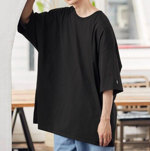 新品 チャンピオン 2XL オーバーサイズ 半袖 無地 黒 tシャツ メンズ