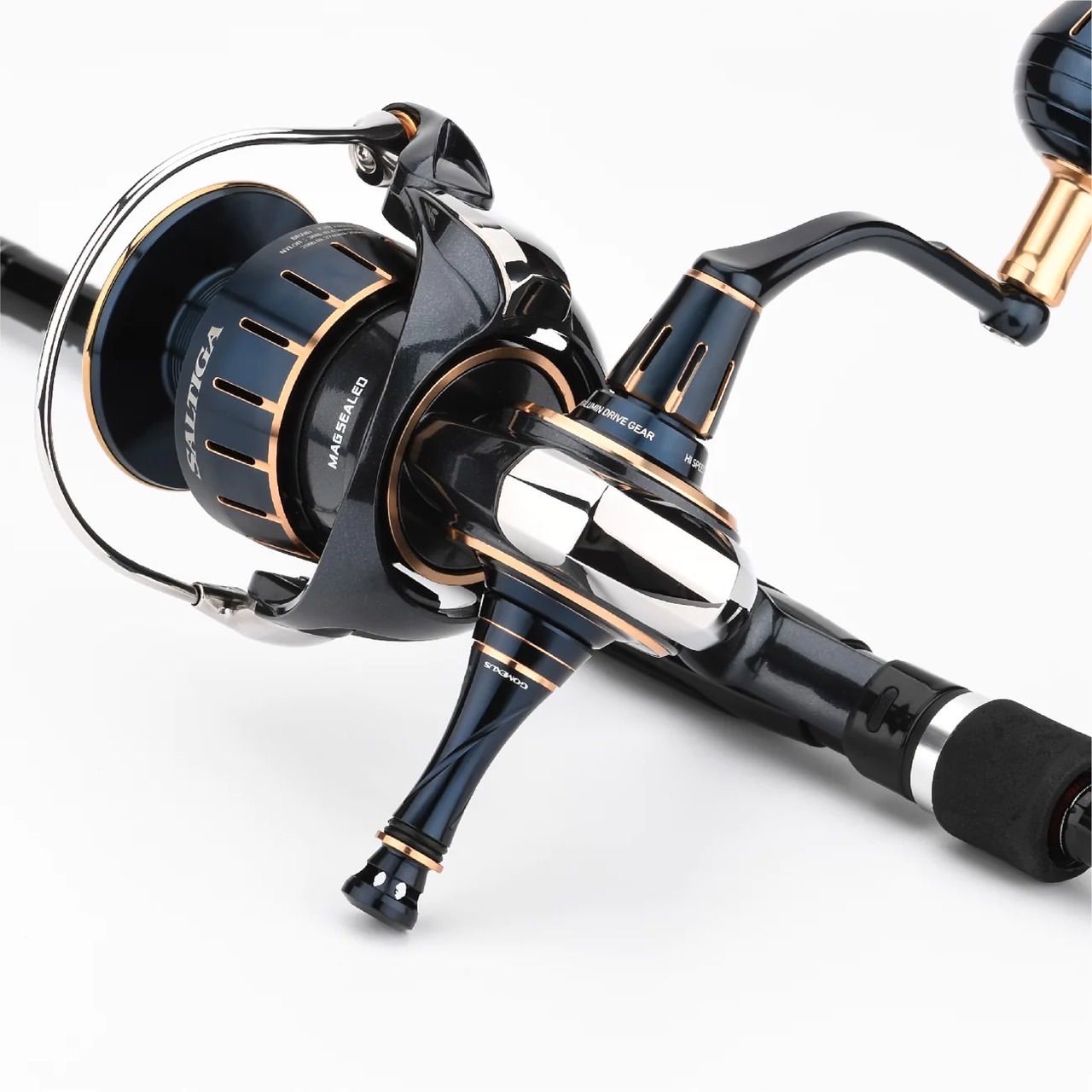 23ソルティガ 4000-XH ゴメクサスリールスタンド付 ゴメクサス シルバー リールスタンド 55mm ダイワ 23 ソルティガ