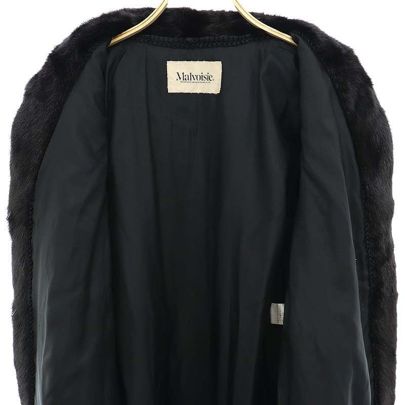 Malvoisie マルヴォワジー ブラックファーコート ミンク ブラック
