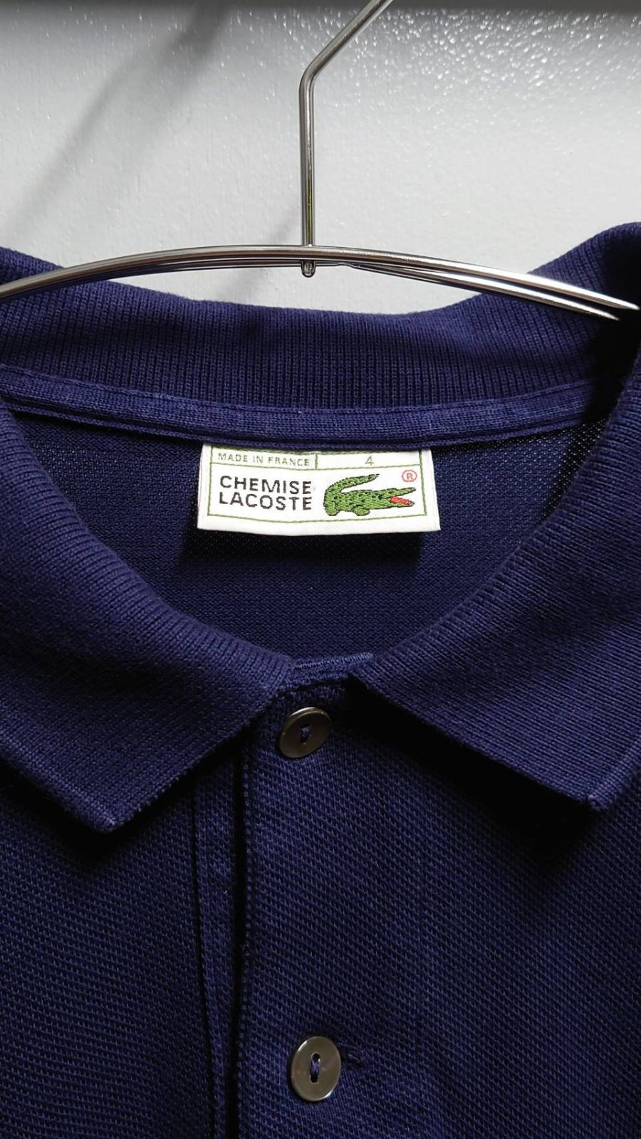 80’s CHEMISE LACOSTE フランス製 DEVANLAY” 長袖ポロシャツ サイズ4
