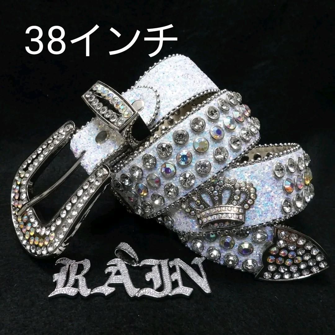 SG】ホワイト クラウン ブリンブリン ベルト 38インチ - メルカリ 
