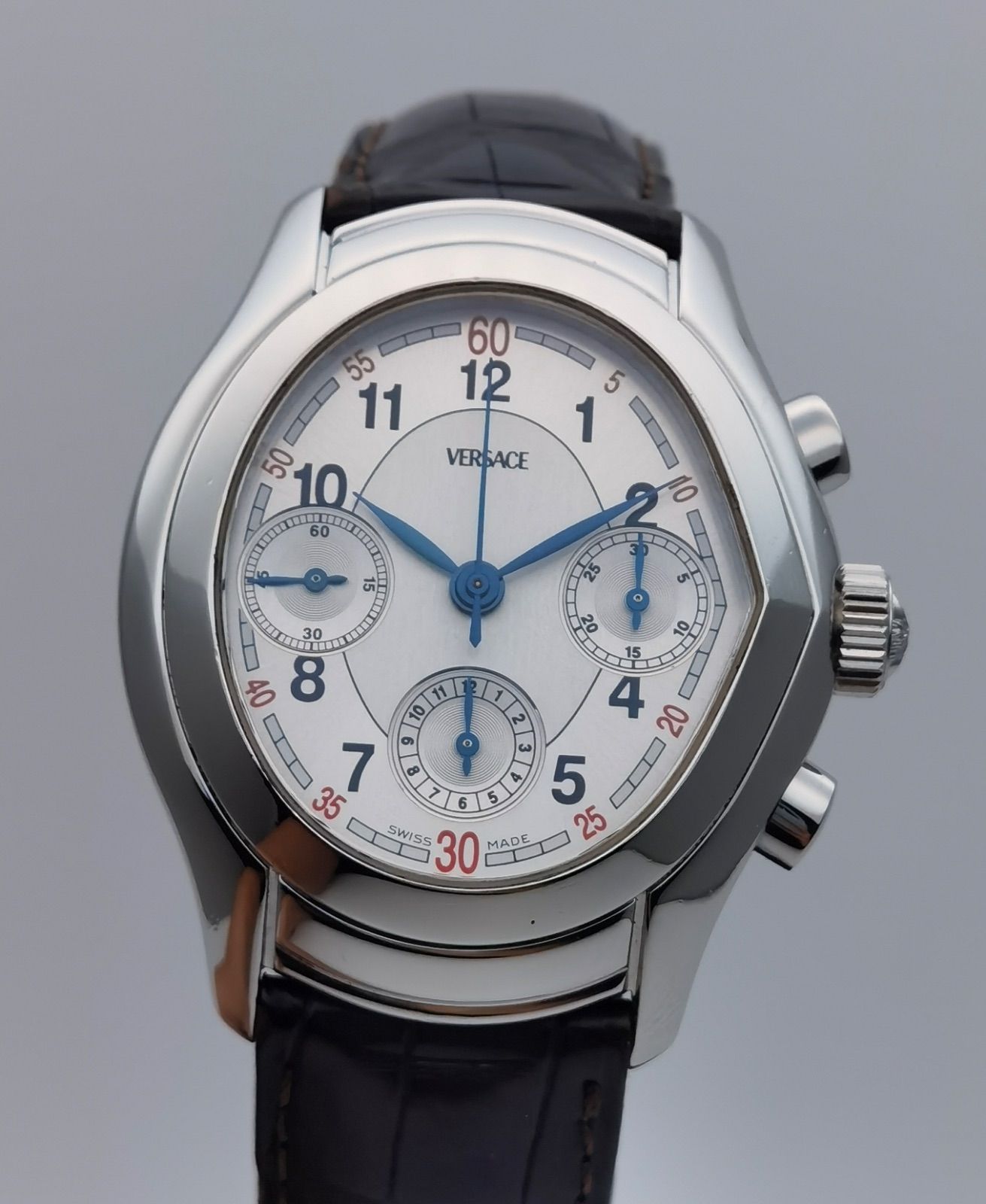 中古 ジャンニ ヴェルサーチ GAINNI VERSACE クロノグラフ4198/00AC FM