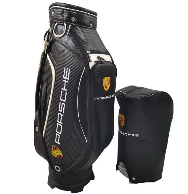 Porsche キャディバッグ　 黒 ポルシェ ゴルフキャディバッグ ポルシェ PORSCHE ゴルフバッグ