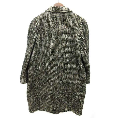 レリアン Leilian ミックスウール ツイード ダブル チェスター