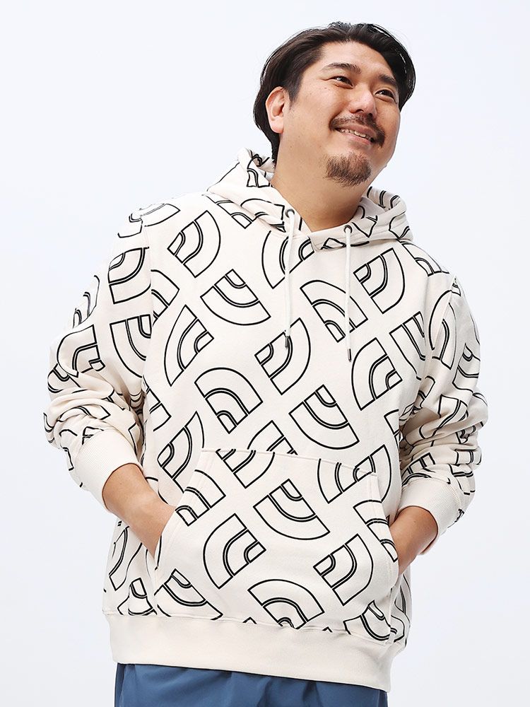 THE NORTH FACE ザ ノースフェイス パーカー ポケット付き プルオーバー AOP HOODIE NF0A81YFD22 トップス 裏起毛 長袖 大きいサイズ メンズ ホワイト