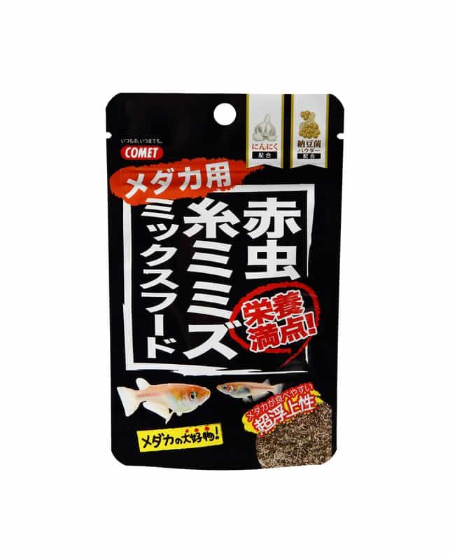 【同梱不可】【50個セット】コメット 赤虫・糸ミミズミックスフード 納豆菌 メダカ用 5g