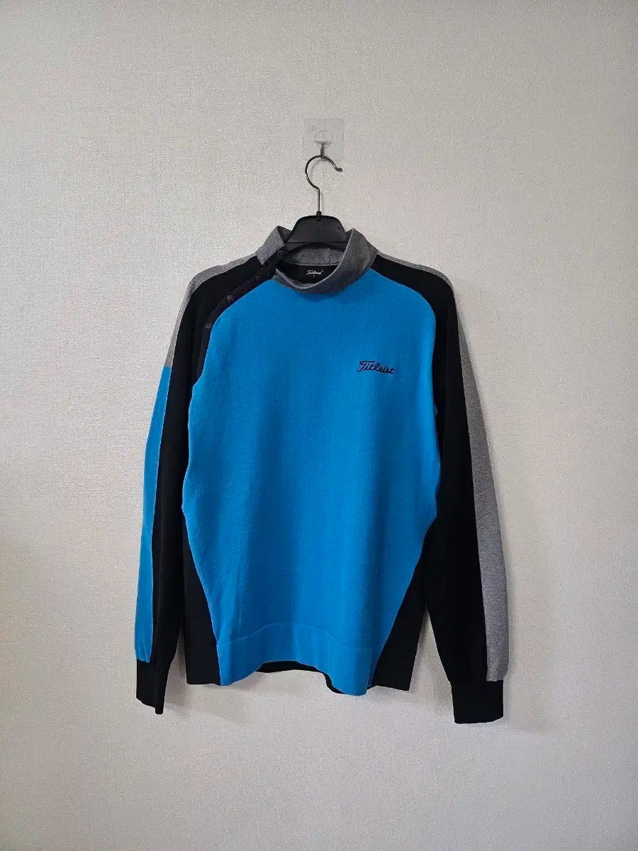 Titleist タイトリスト ゴルフ ニット ブルー | ブラック バイカラー 100