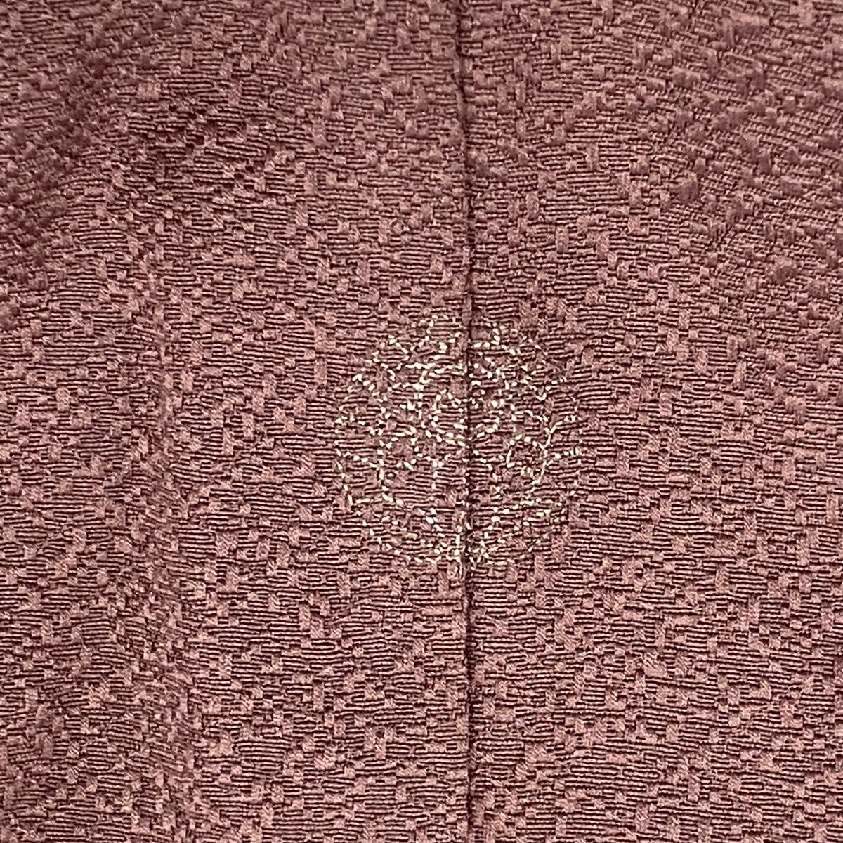 色無地 身丈155.5cm 裄丈69cm L 袷 地紋 薄ピンク 正絹 美品 秀品  