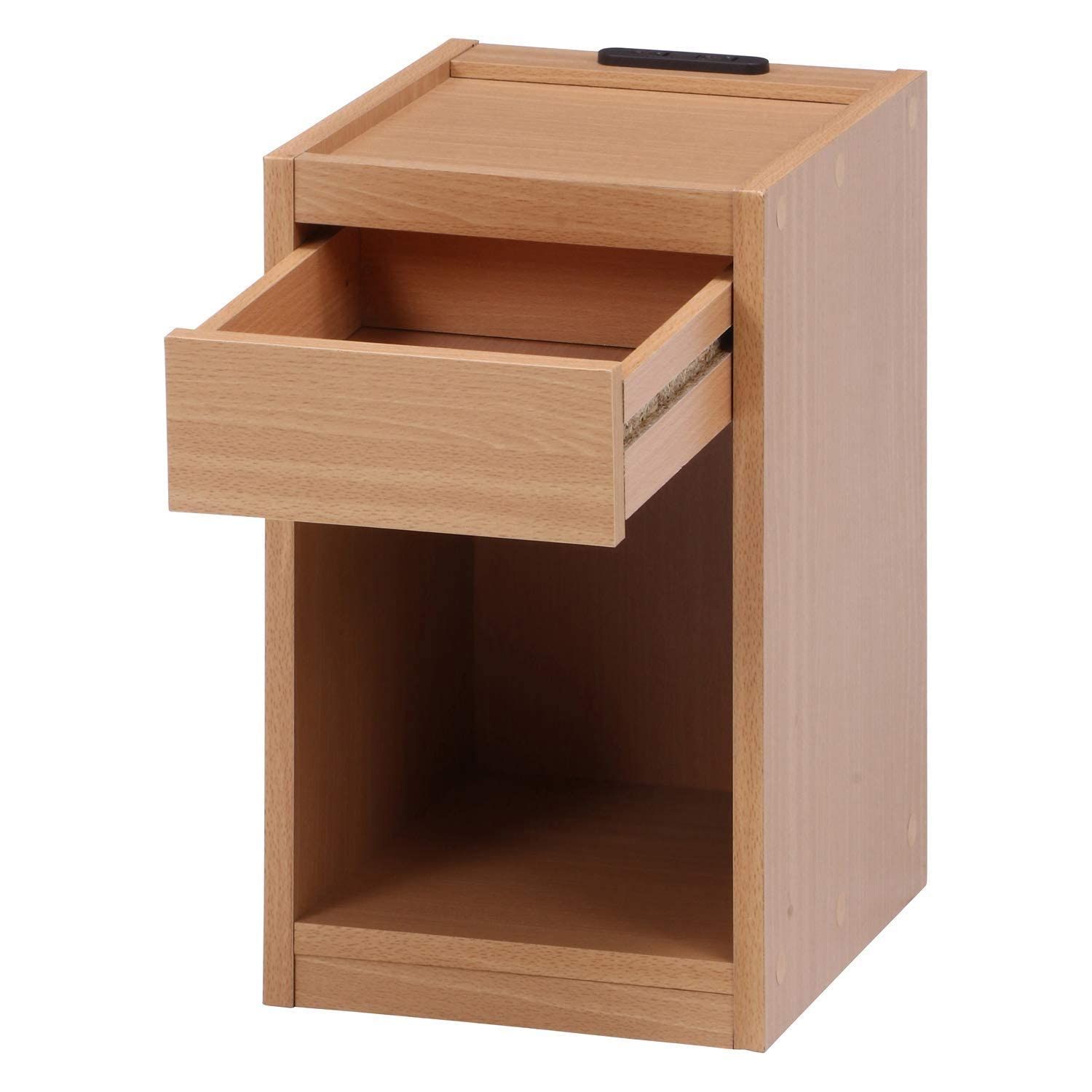 幅 コンセント 2口 引き出し サイドテーブル A4収納