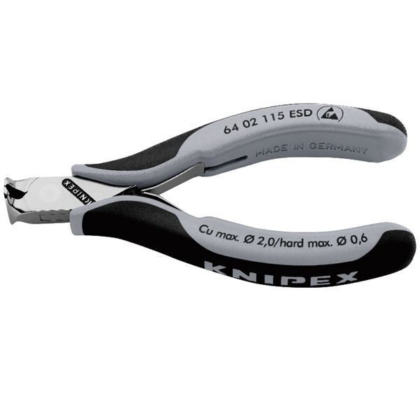 KNIPEX クニペックス エレクトロニクスエンドカットニッパーESD 全長115mm 6402-115ESD